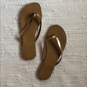 Jcrew Capri leather gold sandals